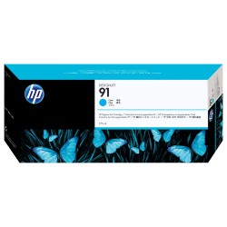 Cartucho de tinta HP 91 pigmentada cian de 775 ml