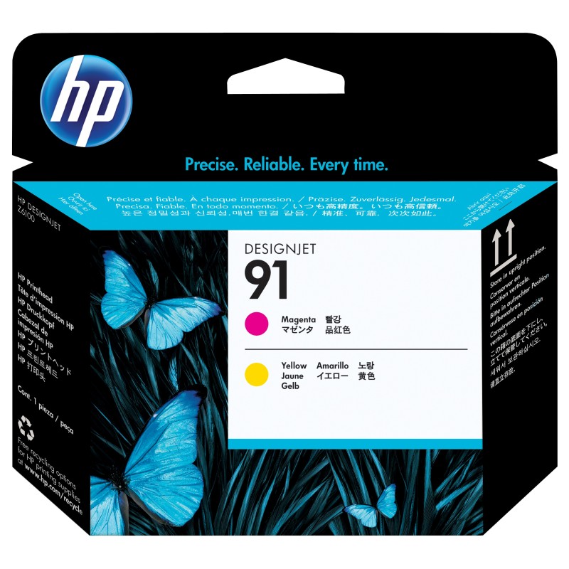 Cabezal de impresión HP 91 magenta y amarillo