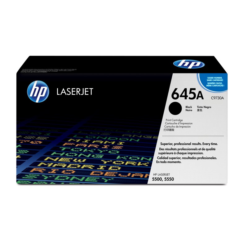 Cartucho de tóner original LaserJet HP 645A negro