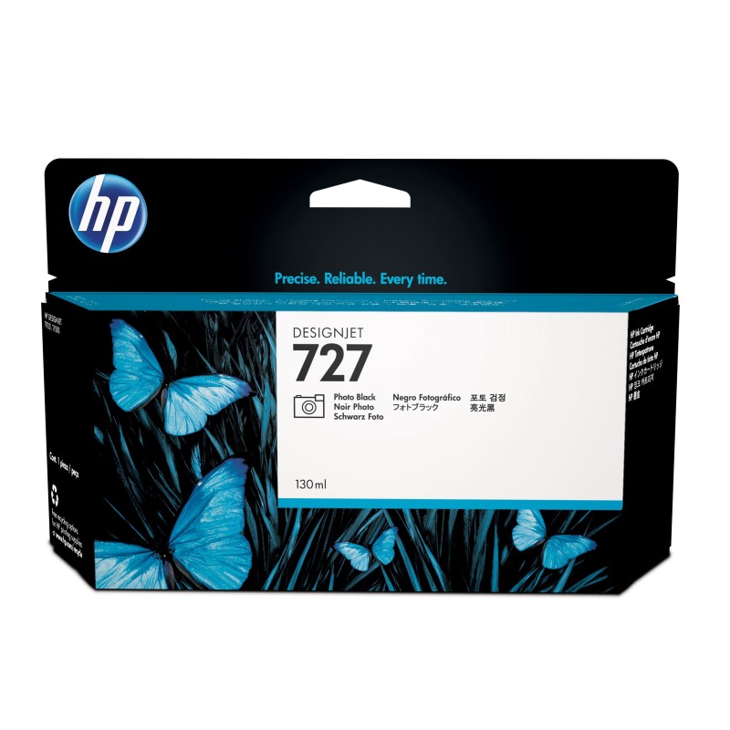 Cartucho de tinta DesignJet HP 727 negro fotográfico de 130 ml