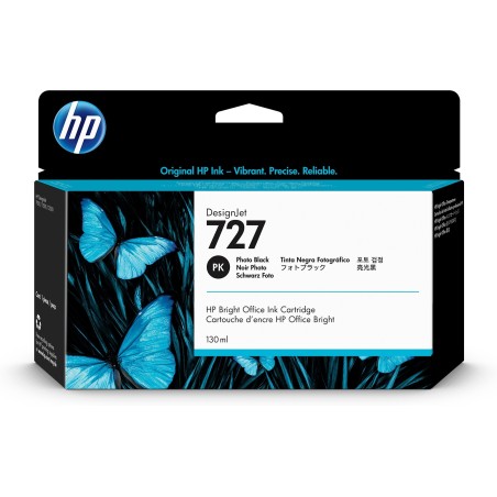 Cartucho de tinta DesignJet HP 727 negro fotográfico de 130 ml