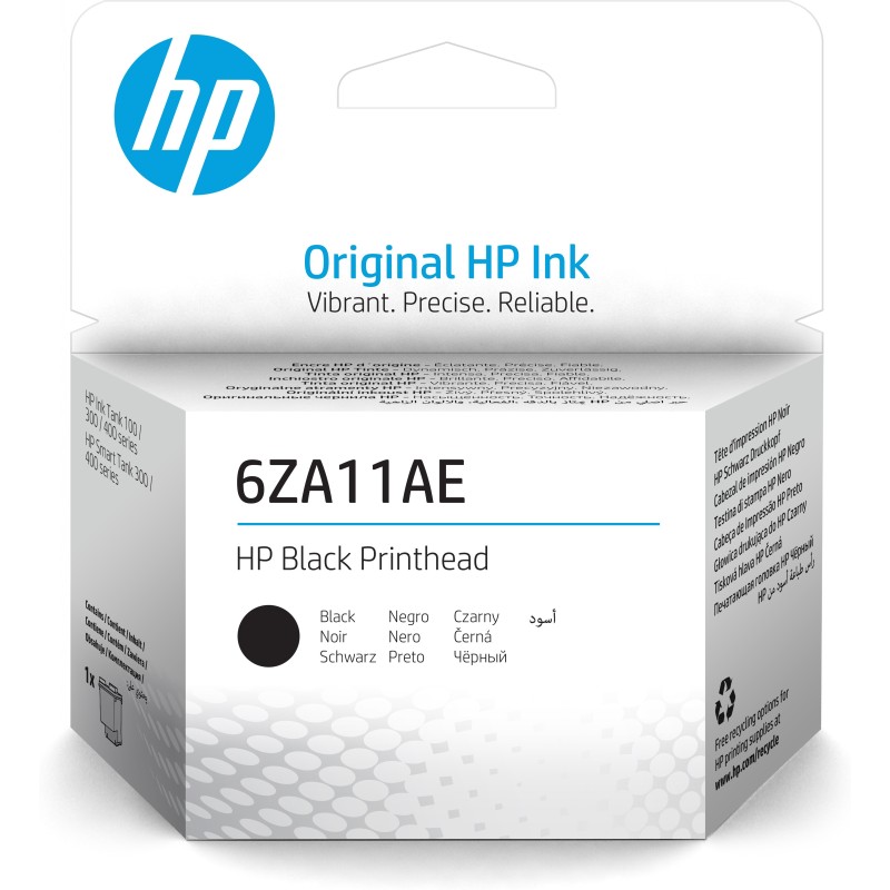 Cabezal de impresión HP 6ZA11AE negro