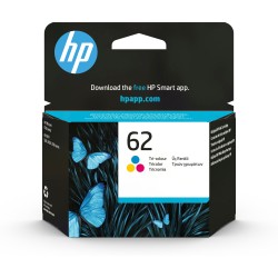 Cartucho de tinta original HP 62 tricolor