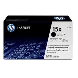 Cartucho de tóner original LaserJet HP 15X de alta capacidad negro