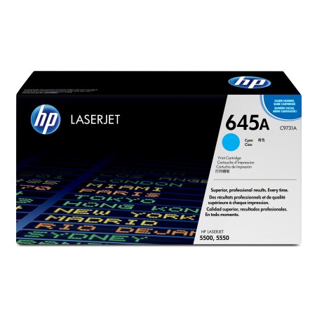 Cartucho de tóner original LaserJet HP 645A cian