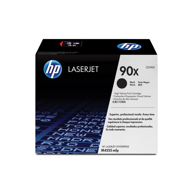 Cartucho de tóner original LaserJet HP 90X de alta capacidad negro