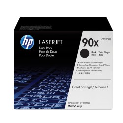 Pack de ahorro de 2 cartuchos de tóner original LaserJet HP 90X de alta capacidad negro