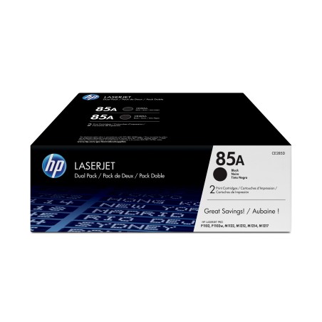 Pack de ahorro de 2 cartuchos de tóner original LaserJet HP 85A negro