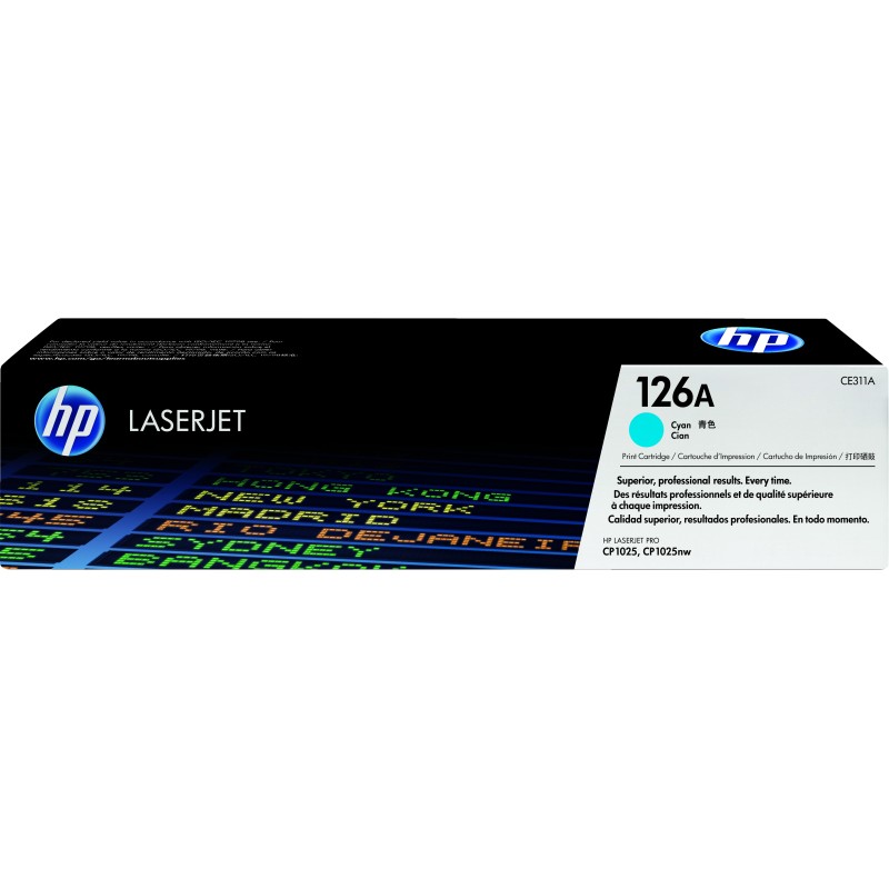 Cartucho de tóner original LaserJet HP 126A cian