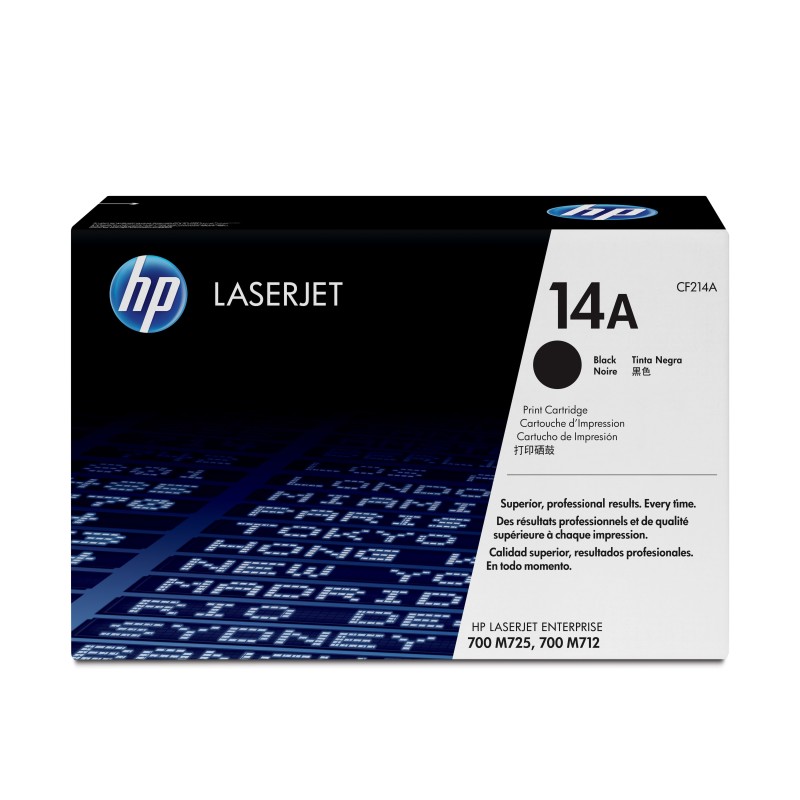 Cartucho de tóner original LaserJet HP 14A negro