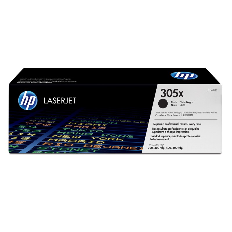 Cartucho de tóner original LaserJet HP 305X de alta capacidad negro