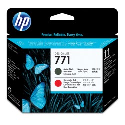 Cabezal de impresión DesignJet HP 771 negro mate rojo cromático