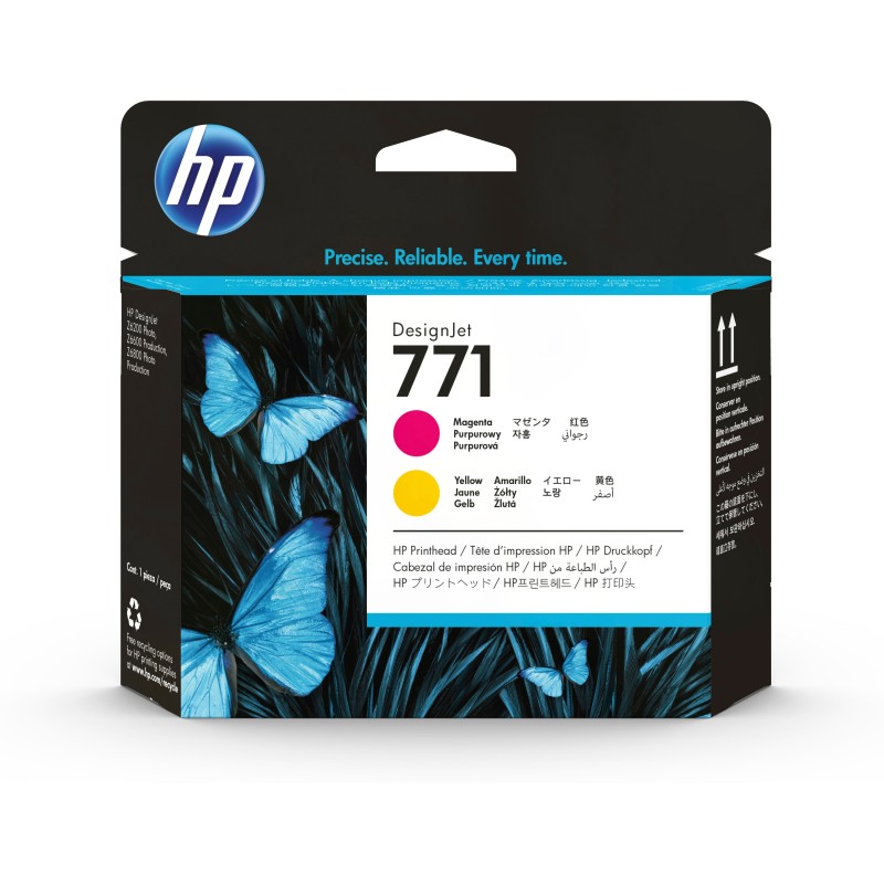 Cabezal de impresión DesignJet HP 771 magenta amarillo