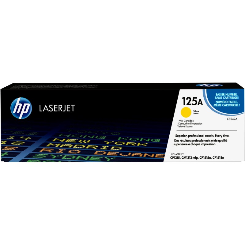 Cartucho de tóner original LaserJet HP 125A amarillo