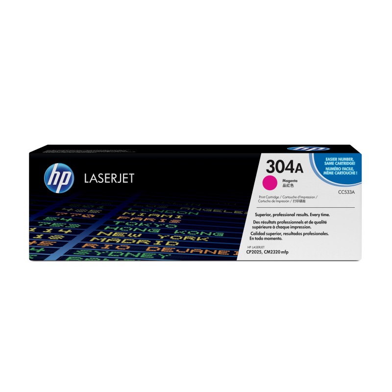 Cartucho de tóner original LaserJet HP 304A magenta