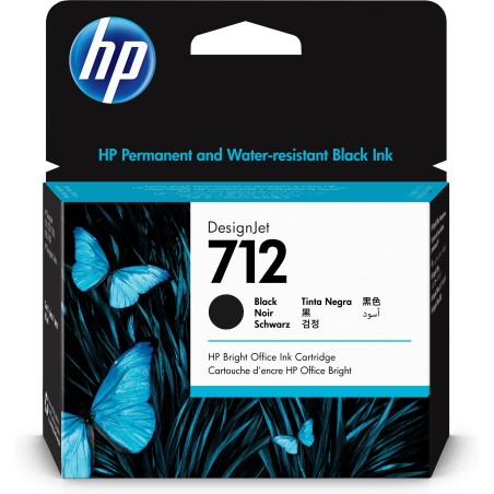 Cartucho de Tinta HP DesignJet 712 negro de 80 ml