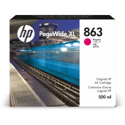 Cartucho de tinta magenta HP PageWide XL 863 de 500 ml