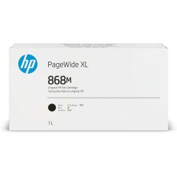 Cartucho de tinta negra HP PageWide XL 868M de 1 litro