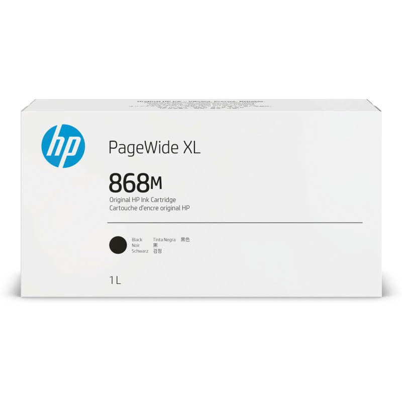 Cartucho de tinta negra HP PageWide XL 868M de 1 litro