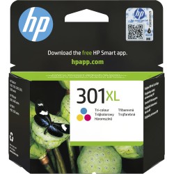 Cartucho de tinta original HP 301XL de alta capacidad Tri-color