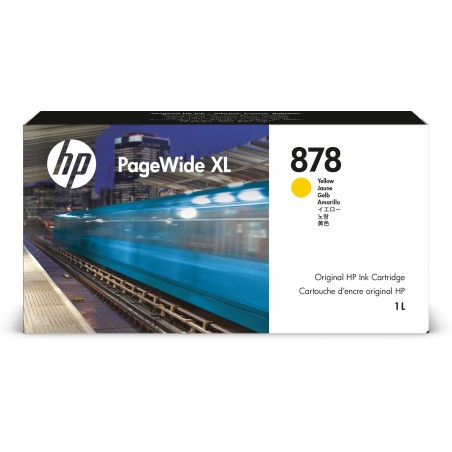 Cartucho de tinta amarilla HP PageWide XL 878 de 1 litro