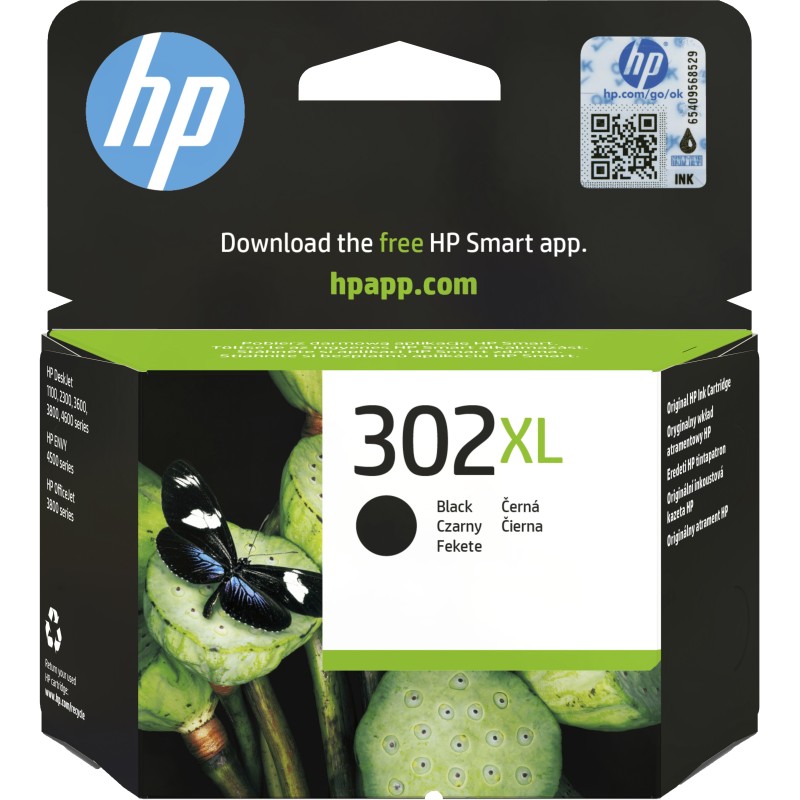 Cartucho de tinta original HP 302XL de alta capacidad negro