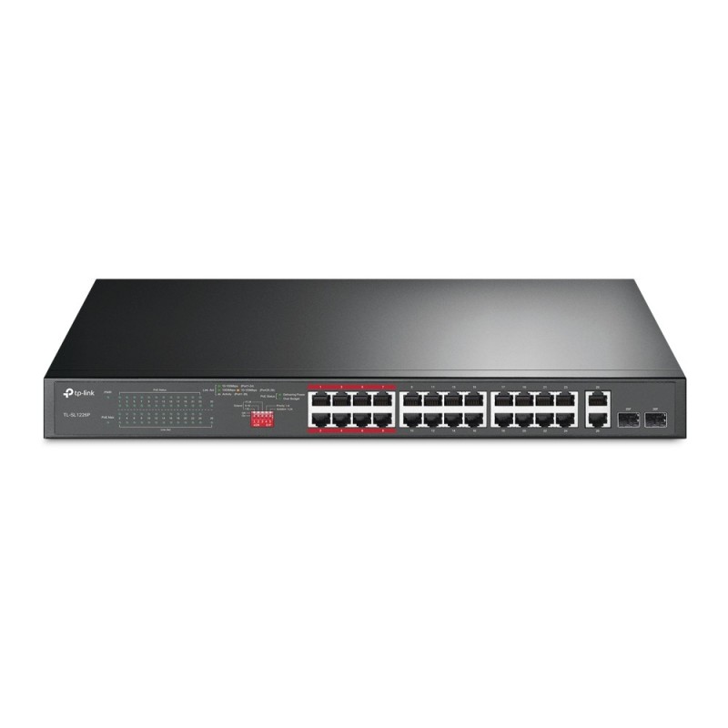 Switch 24-Puertos 10 100Mbps + 2-Port Gigabit PoE+ No Gestionable