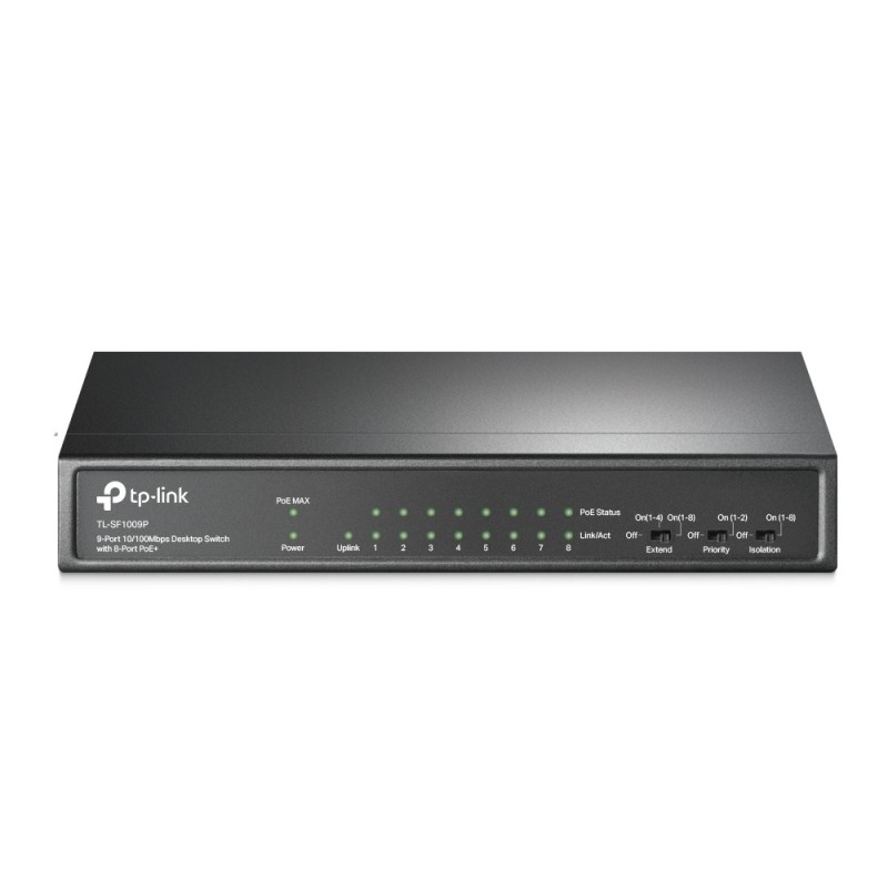 9-Port 10 100Mbps Desktop Switch with 8-Port PoE+