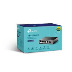 Switch de escritorio Gigabit de 5 puertos con 4 puertos PoE+