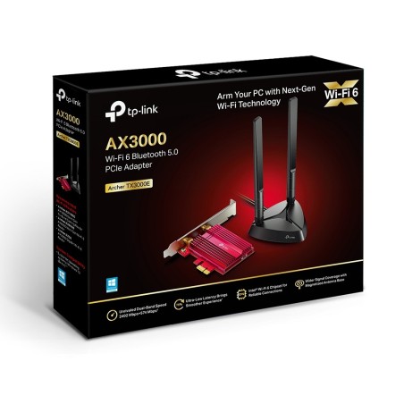 Adaptador PCIe AX3000 Wi-Fi 6 Bluetooth 50