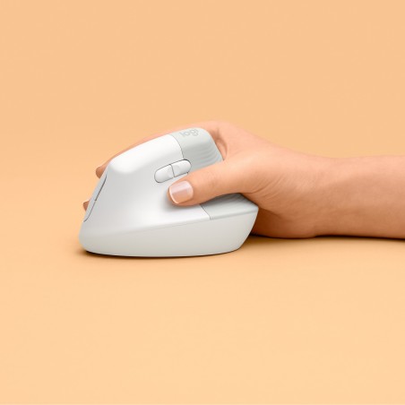 Logitech Lift Vertical Ergonomic Mouse - OFF-WHITE PALE GREY - EMEA28-935