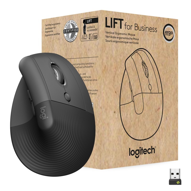 Lift Vertical Ergonomic Mouse for Business - GRAPHITE   BLACK - EMEA28-935