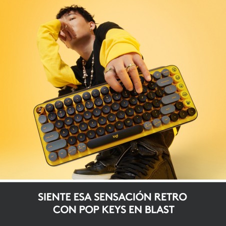 POP Keys Wireless Mechanical Keyboard With Emoji Keys - BLAST_YELLOW - ESP - MEDITER-412