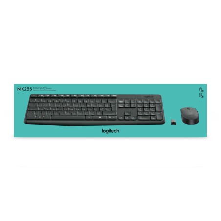 MK235 Wireless Keyboard and Mouse Combo - GREY - ESP - MEDITER-412