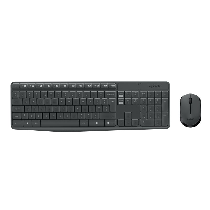 MK235 Wireless Keyboard and Mouse Combo - GREY - US INT'L - INTNL-973