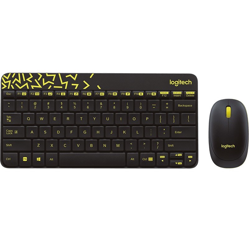 MK240 Nano Wireless Keyboard and Mouse Combo - BLACK   CHARTREUSE - ELL - MEDITER-412