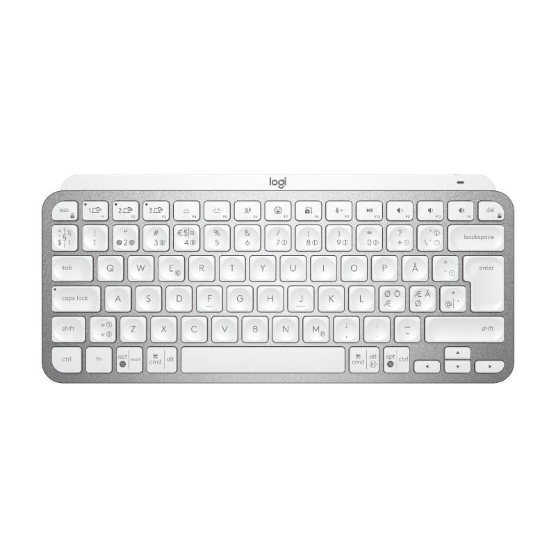 MX Keys Mini Minimalist Wireless Illuminated Keyboard - PALE GREY - PAN - NORDIC-613