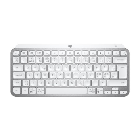 MX Keys Mini Minimalist Wireless Illuminated Keyboard - PALE GREY - PAN - NORDIC-613