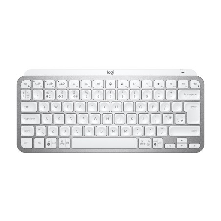 MX Keys Mini Minimalist Wireless Illuminated Keyboard - PALE GREY - UK - INTNL-973