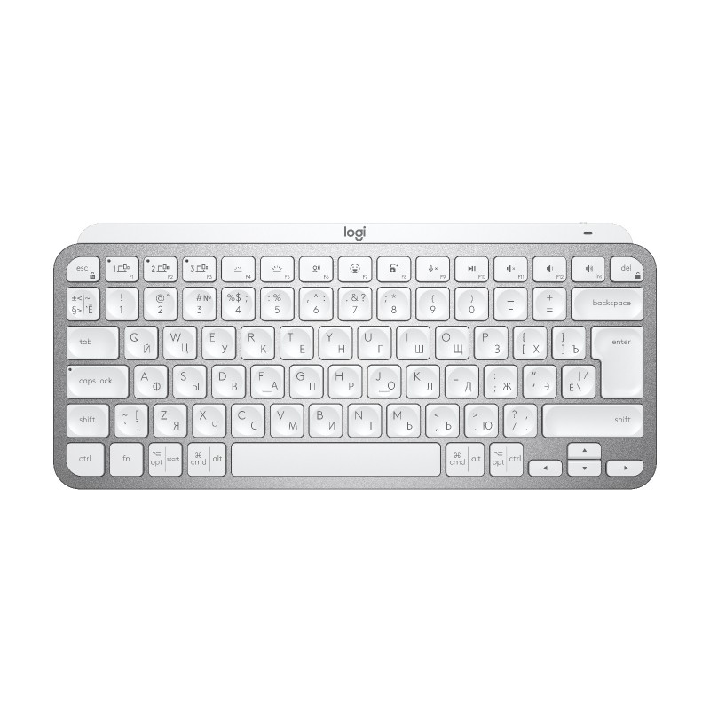 MX Keys Mini Minimalist Wireless Illuminated Keyboard - PALE GREY - RUS - INTNL-973