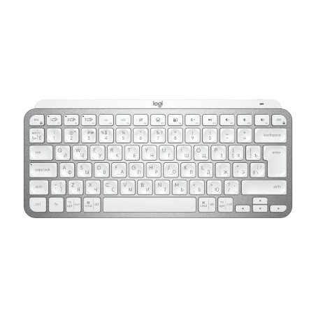 MX Keys Mini Minimalist Wireless Illuminated Keyboard - PALE GREY - RUS - INTNL-973