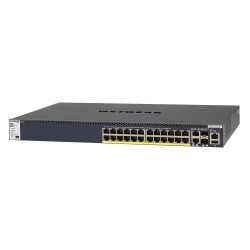 NETGEAR M4300-28G-PoE+ (550W PSU) Stackable Managed Switch with 24x1G PoE+ and 4x10G including 2x10G