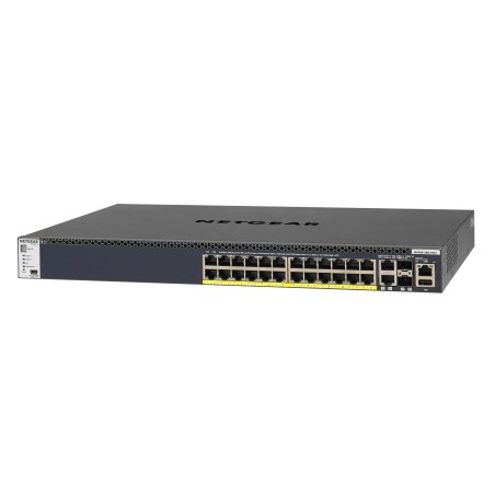 NETGEAR M4300-28G-PoE+ (550W PSU) Stackable Managed Switch with 24x1G PoE+ and 4x10G including 2x10G