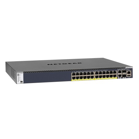 NETGEAR M4300-28G-PoE+ (550W PSU) Stackable Managed Switch with 24x1G PoE+ and 4x10G including 2x10G