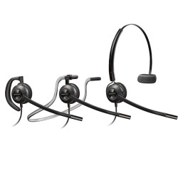 Poly EncorePro 540 Convertible Headset +Quick Disconnect EMEA - INTL English Loc A1Euro plug