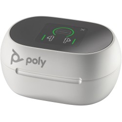 Poly Voyager Free 60+ UC M White Sand Earbuds +BT700 USB-A Adapter +Touchscreen Charge Case