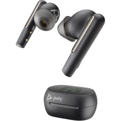 Poly Voyager Free 60+ UC M Carbon Black Earbuds +BT700 USB-C Adapter +Touchscreen Charge Case