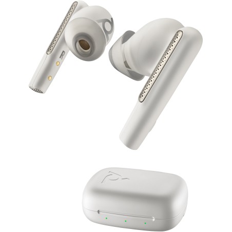 Poly Voyager Free 60 UC White Sand Earbuds +BT700 USB-A Adapter +Basic Charge Case