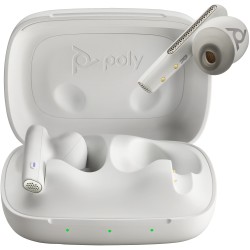 Poly Voyager Free 60 UC M White Sand Earbuds +BT700 USB-A Adapter +Basic Charge Case