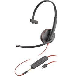 Poly Blackwire C3215 Monaural Headset +Carry Case